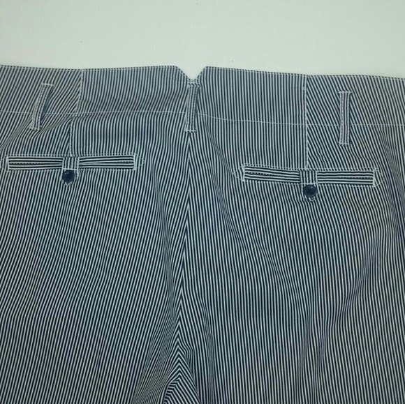 Lands' End Seersucker Pants Navy Blue White - Picture 5 of 8